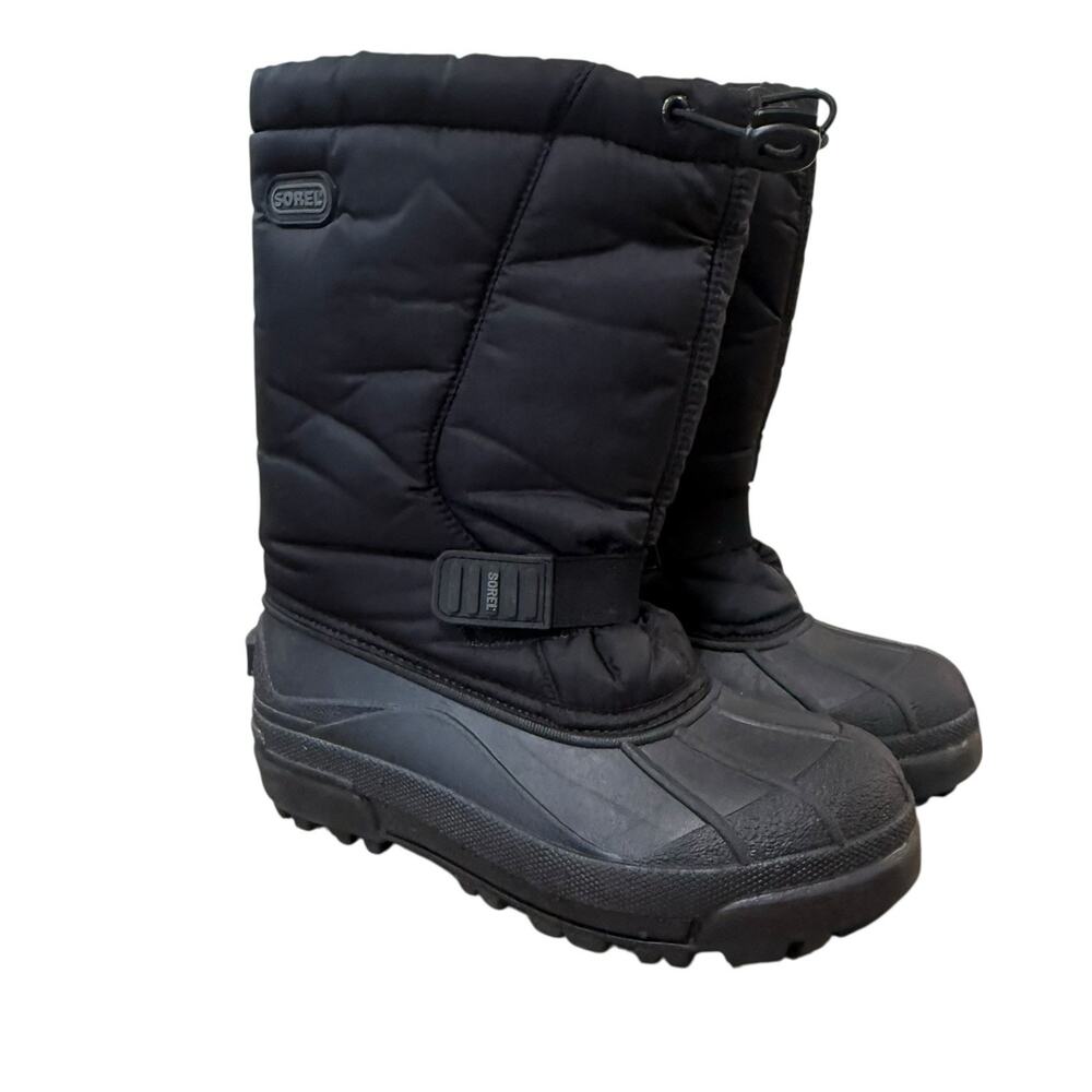 Sorel Insulated Snow Pack Winter NY/1550 Black Rubber Sole Snow Boots size 5